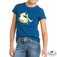Ariat Børne T-Shirt Unicorn Moon - Blue Opal